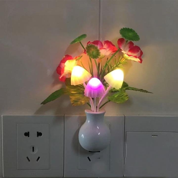 LED Mushroom Night Light Lamp - Multi Color