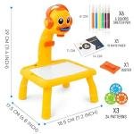 Mini Led Projector Art Drawing Table With Painting Board For Children Kids