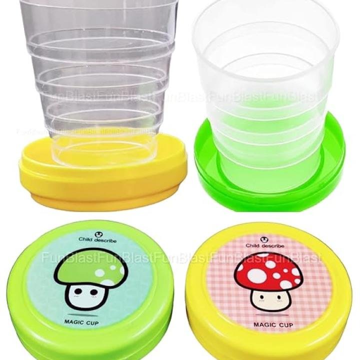 Portable Folding Collapsible Magic Cup Folding Glass 4 pcs