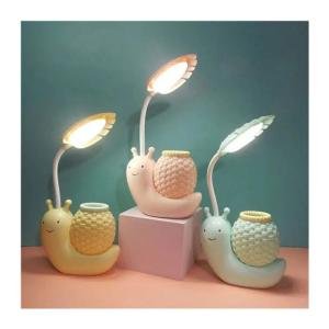 Snail Design Rechargeable LED Desk Lamp with Pen Holder