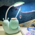 Snail Design Rechargeable LED Desk Lamp with Pen Holder